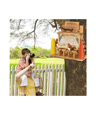 AnkaShop Squirrel Food Feeding Station Pine Tree Squirrel Food House Squirrel Picnic Table Feeder Squirrel Bar Ta - Buy Online on GoSupps.com