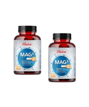 Balen Mag 3 Magnesium Citrate & Bisglycinate & Malate 679 Mg 60 Cap. X 2 Pieces