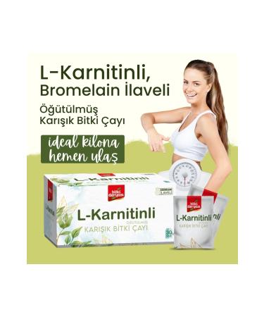 HERB DERYASI L-Carnitine Bromelain and Magnesium Added Ground Mixed Herbal Tea