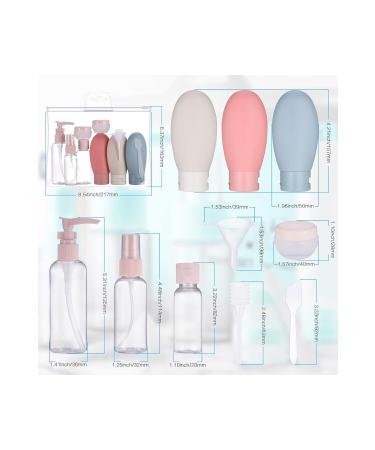 Hombak 13 Piece Multi-Purpose Travel Set Refillable Cream Box Shampoo Shower Gel Spray Lotion Bottle Set - Buy Online on GoSupps.com