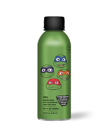 N CKELODEON Path Turtle Power Ninja Turtles Still Pu f ed Water With Electrolytes Added For Taste Water 500 ml