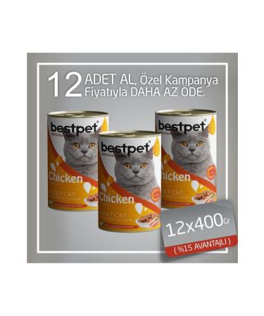 ALLWAY Bestpet Chicken Jelly Adult Cat Canned Food 12x400 Gr