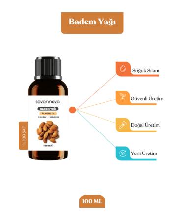 Savonnova Natural Sweet Almond Oil 100% Pure 100 Ml