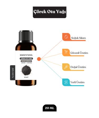Savonnova Natural Black Cumin Oil 100% Pure 20 Ml