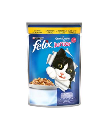 FELIX Felix Chicken Junior Kitten Canned Food Pouch 20x100 gr