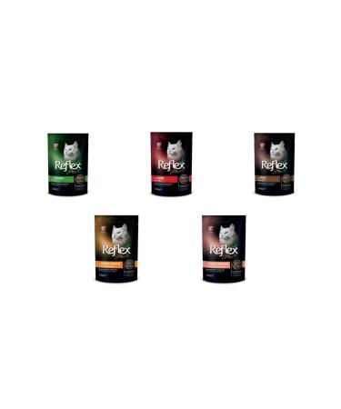 Reflex 5 Types Mixed Pouch Wet Food 10x100gr