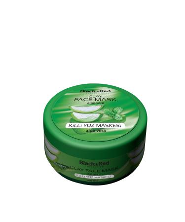 Black Red Clay Face Mask with Aloe Vera 400 gr