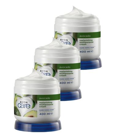 Avon Care Avocado Extract Multi-Purpose Cream for Dry Skin 400 Ml. Triple Set