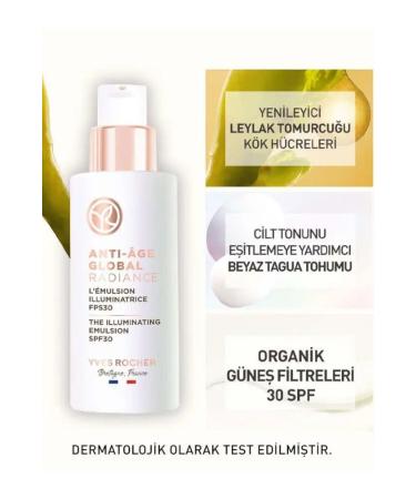 Yves Rocher Anti-Spot 30 SPF Emulsion Cream - Anti-Aging Herbal Stem Cell Care / Anti-Age Global - Buy Online on GoSupps.com