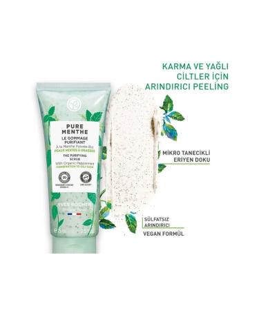 Yves Rocher Pore Tightening and Purifying Prebiotic Facial Peeling for Combination and Oily Skin Pure Menthe 75 ml - Buy Online on GoSupps.com