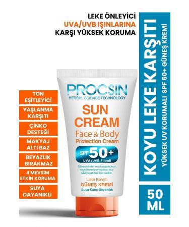 PROCSIN High UV Protection Dark Spot Prevention Spf 50 Sun Cream 50 ml