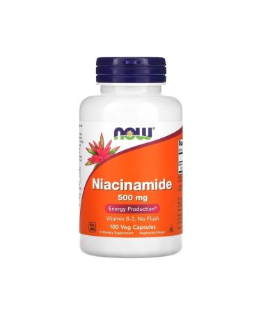 Now Foods Niacinamide 500 Mg 100 Veg Capsules