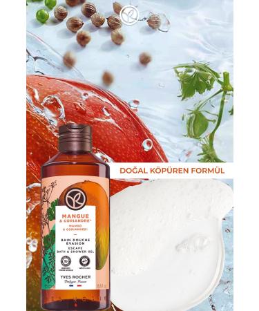 Yves Rocher Moisturizing Shower Gel - Revitalizing Mango Coriander- 400ml-46666 - Buy Online on GoSupps.com
