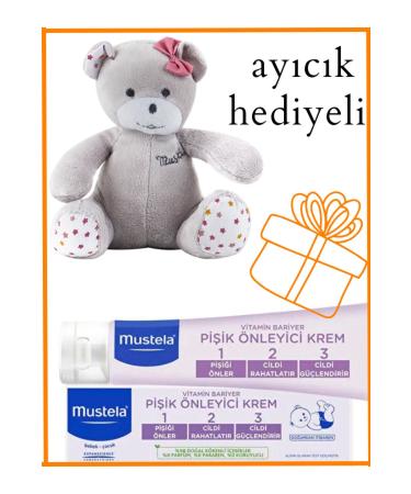 Mustela Vitamin Barrier 1-2-3 Diaper Rash Prevention Cream 100 gr + Teddy Bear