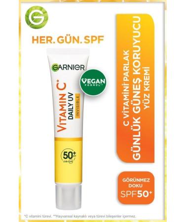 Garnier VITAMIN C DAILY SUNSCREEN FLUID FACE CREAM INVISIBLE TEXTURE SPF50 40ML KeyOn2812