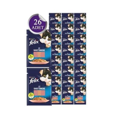 FELIX Salmon Wet Cat Food 26 Pieces 85 gr (new package)