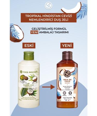Yves Rocher Moisturizing Shower Gel - Tropical Coconut - 400ml-45966 - Buy Online on GoSupps.com