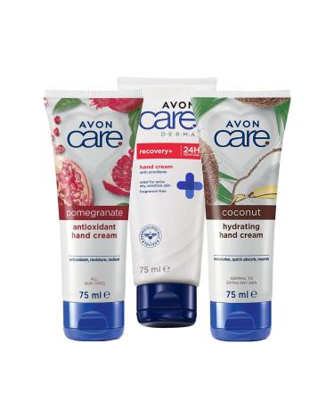 Avon Care Pomegranate Extract Coconut Oil Repairing Moisturizing Hand Cream Set