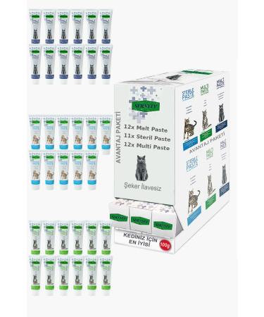 Sernely Cat Vitamin Advantage Package (Multi Paste 12x100gr Malt Paste 12x100gr Sterile Paste 11x100gr)-007