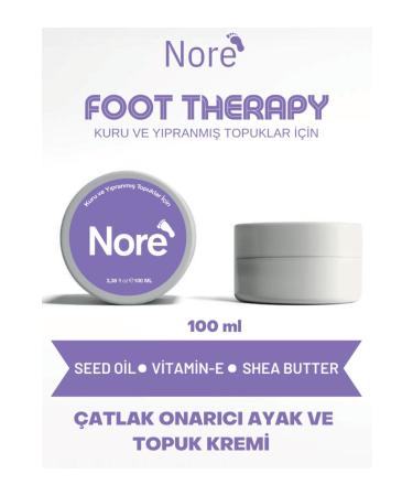 NORE Foot and Heel Cream for Dry and Weathered Feet & Heels Foot Therapy 100 ml
