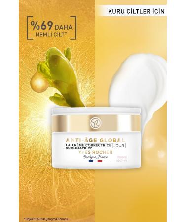 Yves Rocher Anti-Aging Plant Stem Cell Care Anti-age Global - Hyaluronic Acid - Dry Skin Day Cream - Buy Online on GoSupps.com