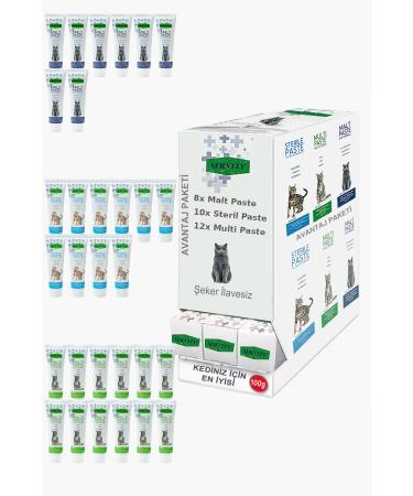 Sernely Cat Vitamin Advantage Package (Multi Paste 12x100gr Sterile Paste 10x100gr Malt Paste 8x100gr)-044