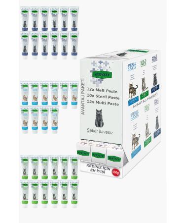Sernely Cat Vitamin Advantage Package (Multi Paste 12x100gr Malt Paste 12x100gr Sterile Paste 10x100gr)-019