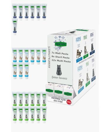 Sernely Cat Vitamin Advantage Package (Multi Paste 12x100gr Sterile Paste 9x100gr Malt Paste 7x100gr)-069