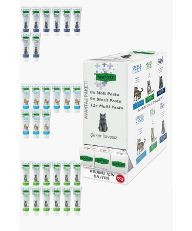Sernely Cat Vitamin Advantage Package (Multi Paste 12x100gr Sterile Paste 9x100gr Malt Paste 8x100gr)-043