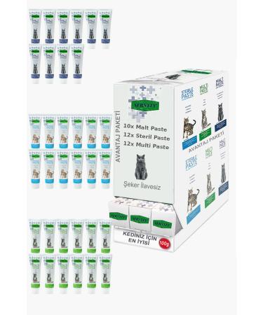Sernely Cat Vitamin Advantage Package (Sterile Paste 12x100gr Multi Paste 12x100gr Malt Paste 10x100gr)-012