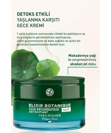 Yves Rocher Night Cream - Anti-Aging Herbal Antioxidant Care / Elixir Botanique-50 ml-24792 - Buy Online on GoSupps.com