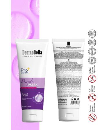 DERMOBELLA Pro+ Collagen Purple Clay Mask 150 ml - Buy Online on GoSupps.com