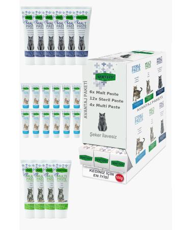 Sernely Cat Vitamin Advantage Package (Sterile Paste 12x100gr Malt Paste 6x100gr Multi Paste 4x100gr)-189