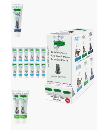 Sernely Cat Vitamin Advantage Package (Sterile Paste 12x100gr Multi Paste 2x100gr Malt Paste 1x100gr)-333