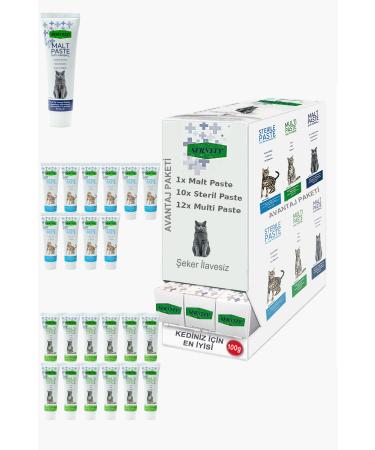 Sernely Cat Vitamin Advantage Package (Multi Paste 12x100gr Sterile Paste 10x100gr Malt Paste 1x100gr)-352