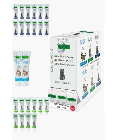 Sernely Cat Vitamin Advantage Package (Malt Paste 12x100gr Multi Paste 10x100gr Sterile Paste 2x100gr)-329