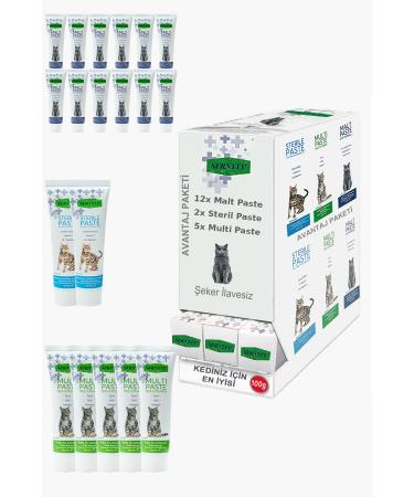 Sernely Cat Vitamin Advantage Package (Malt Paste 12x100gr Multi Paste 5x100gr Sterile Paste 2x100gr)-324