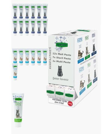Sernely Cat Vitamin Advantage Package (Malt Paste 12x100gr Sterile Paste 7x100gr Multi Paste 1x100gr)-381