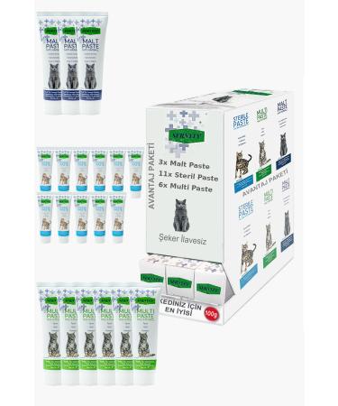 Sernely Cat Vitamin Advantage Package (Sterile Paste 11x100gr Multi Paste 6x100gr Malt Paste 3x100gr)-570