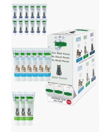 Sernely Cat Vitamin Advantage Package (Malt Paste 12x100gr Sterile Paste 6x100gr Multi Paste 3x100gr)-256