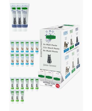 Sernely Cat Vitamin Advantage Package (Sterile Paste 11x100gr Multi Paste 9x100gr Malt Paste 3x100gr)-573