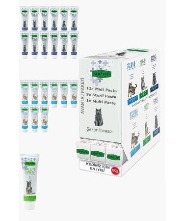 Sernely Cat Vitamin Advantage Package (Malt Paste 12x100gr Sterile Paste 9x100gr Multi Paste 1x100gr)-383