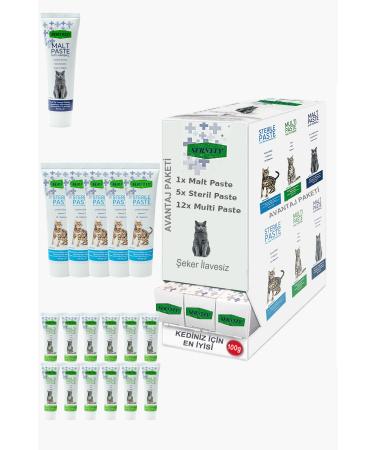 Sernely Cat Vitamin Advantage Package (Multi Paste 12x100gr Sterile Paste 5x100gr Malt Paste 1x100gr)-347