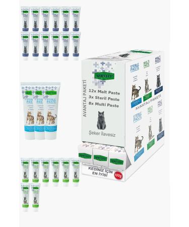 Sernely Cat Vitamin Advantage Package (Malt Paste 12x100gr Multi Paste 8x100gr Sterile Paste 3x100gr)-267
