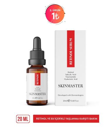 SkinMaster Retinol and B3 Anti-Aging Care Serum 20 Ml (retinol Bha Niacinamide Ha)