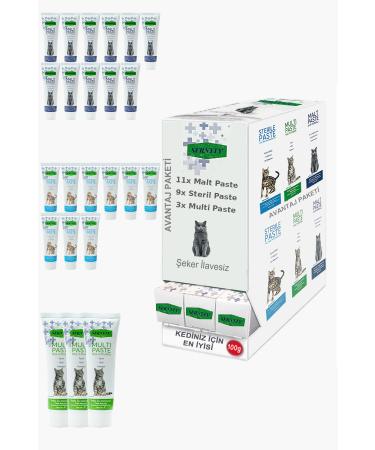Sernely Cat Malt Advantageous Package (Malt Paste 11x100gr Sterile Paste 9x100gr Multi Paste 3x100gr)-604