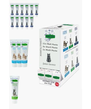 Sernely Cat Malt Advantageous Package (Malt Paste 11x100gr Sterile Paste 3x100gr Multi Paste 1x100gr)-710