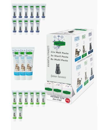 Sernely Cat Malt Advantageous Package (Malt Paste 11x100gr Multi Paste 8x100gr Sterile Paste 3x100gr)-611