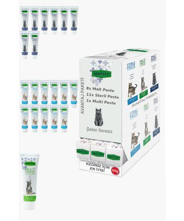 Sernely Cat Malt Advantageous Package (Sterile Paste 11x100gr Malt Paste 8x100gr Multi Paste 1x100gr)-702