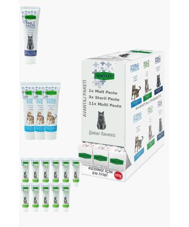 Sernely Cat Malt Advantageous Package (Multi Paste 11x100gr Sterile Paste 3x100gr Malt Paste 1x100gr)-681